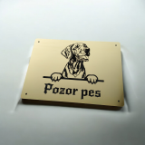 Tabuľka Pozor pes Vyžla