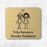 Menovka na dvere žena a žena
