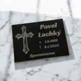 Tabuľka na hrob kríž V2