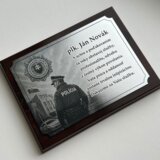 Plaketa Polícia - obdĺžnik s ilustráciou