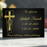 Tabuľka na hrob kríž a kvety