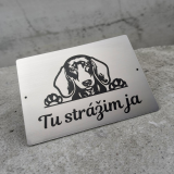Tabuľka Pozor pes Jazvečík 2