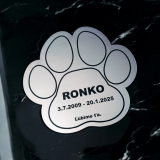 Tabuľka na hrob domáceho miláčika
