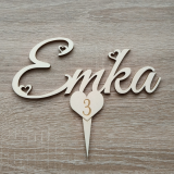Zápich na tortu s menom – elegantný personalizovaný cake topper