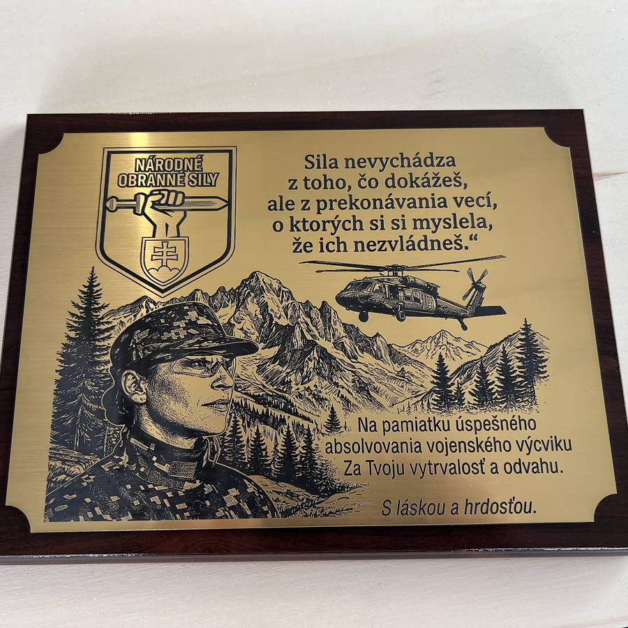 Plakieta prostokątna na zamówienie