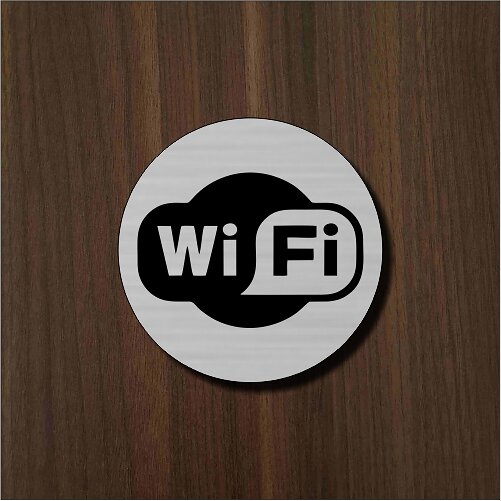 okrúhly strieborný piktogram WiFi