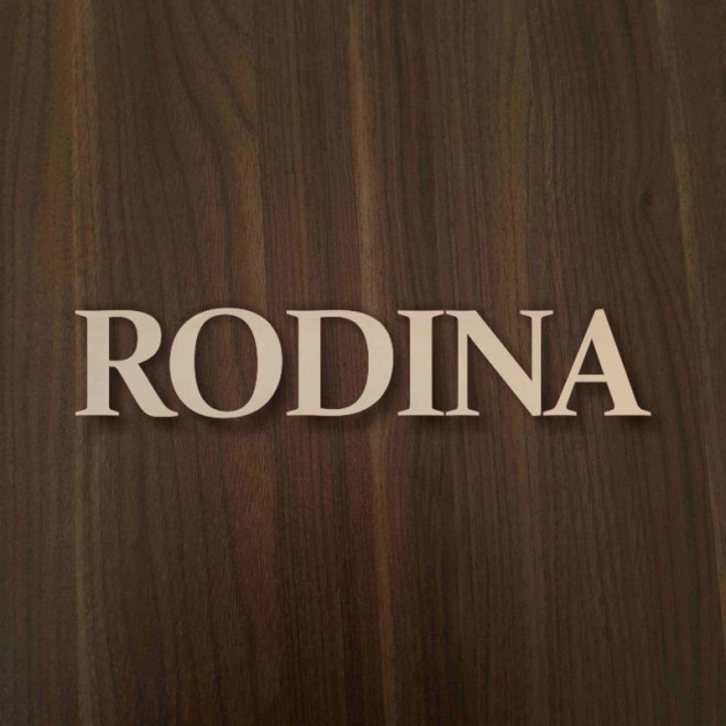 3D nápis RODINA
