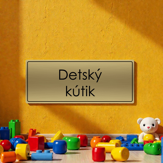 zlatá tabuľka Detský kútik s hračkami
