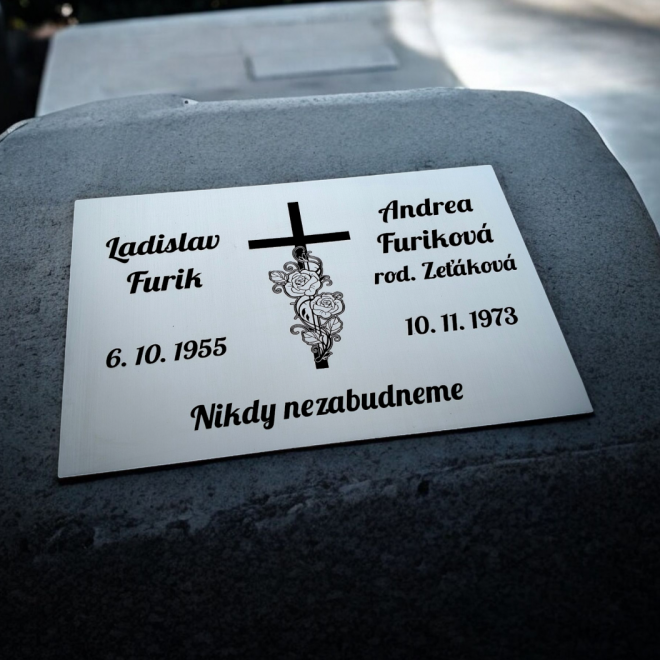 Tabuľka na hrob veľký kríž 2