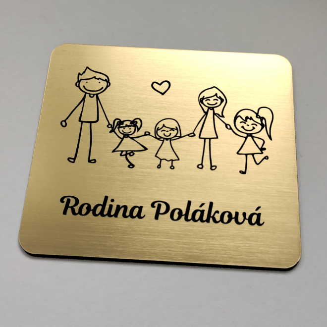 Menovka na dvere rodina