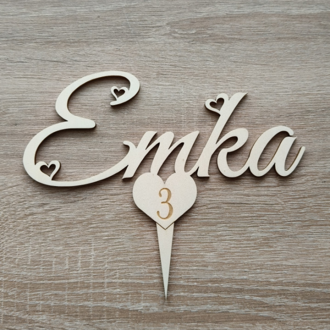 Zápich na tortu s menom – elegantný personalizovaný cake topper
