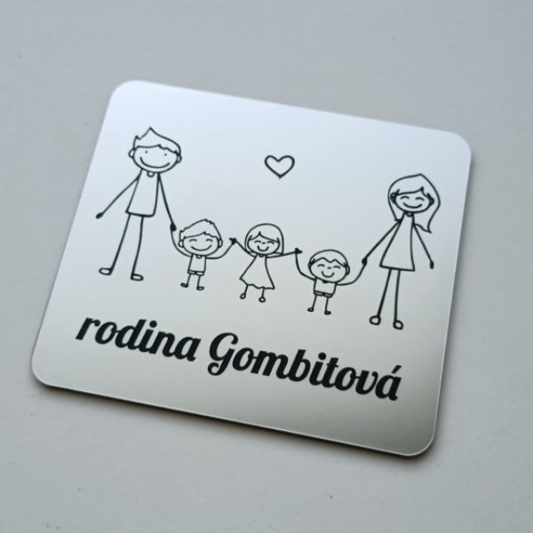 Menovka na dvere rodina