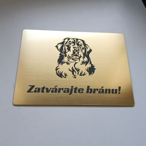 Tabuľka Pozor pes Bernský salašnícky pes