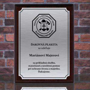Plaketa Hasiči - obdĺžnik s logom HaZZ