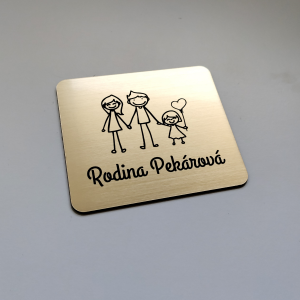 Menovka na dvere dcéra s balónom
