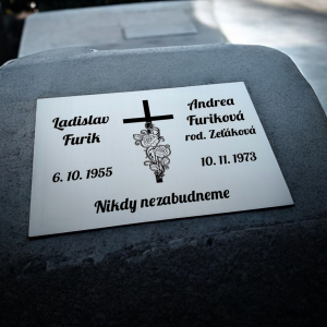 Tabuľka na hrob veľký kríž 2