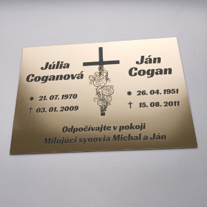 Tabuľka na hrob veľký kríž 2