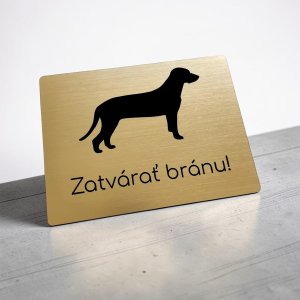 Tabuľka Pozor pes Farbiar