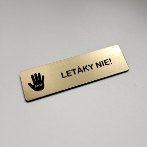 Tabuľka Letáky NIE