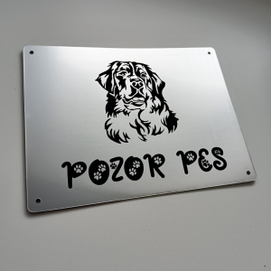 Tabuľka Pozor pes Bernský salašnícky pes