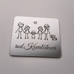 Menovka na dvere rodina