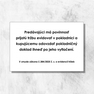 Oznam na predajné miesto zákon FS