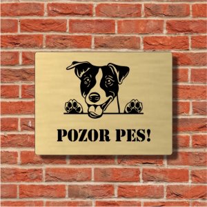 Tabuľka Pozor pes Jack Russell teriér 2