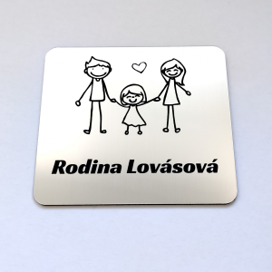 Menovka na dvere rodičia a dcérka