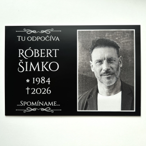 Tabuľka na hrob s fotografiou obdĺžnik