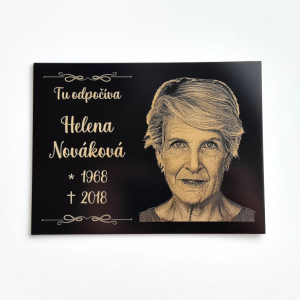 Tabuľka na hrob s fotografiou obdĺžnik