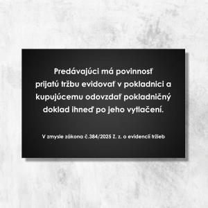 Oznam na predajné miesto zákon FS