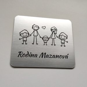 Menovka na dvere veľká rodina v4